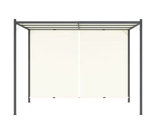 Nojume Ar Regulējamu Jumtu, Krēmkrāsa, 3X3 M, Tērauds  Vidaxl