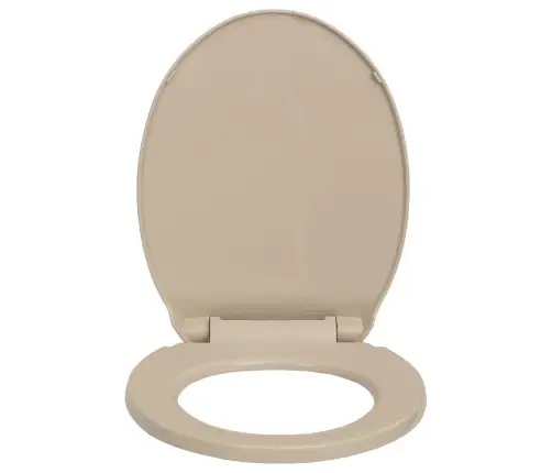 Klozeto Sėdynė Su Soft-Close Mechanizmu, Smėlio Spalvos, Ovali Klozeto Sėdynė Su Soft-Close Mechanizmu, Smėlio Spalvos, Ovali