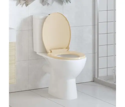 Tualetes Poda Vāks, Lēnās Aizvēršanas Funkcija, Ovāls, Bēšs Vidaxl