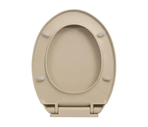 Klozeto Sėdynė Su Soft-Close Mechanizmu, Smėlio Spalvos, Ovali