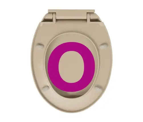Klozeto Sėdynė Su Soft-Close Mechanizmu, Smėlio Spalvos, Ovali