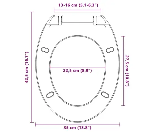 Tualetes Poda Vāks, Lēnās Aizvēršanas Funkcija, Ovāls, Zils Vidaxl