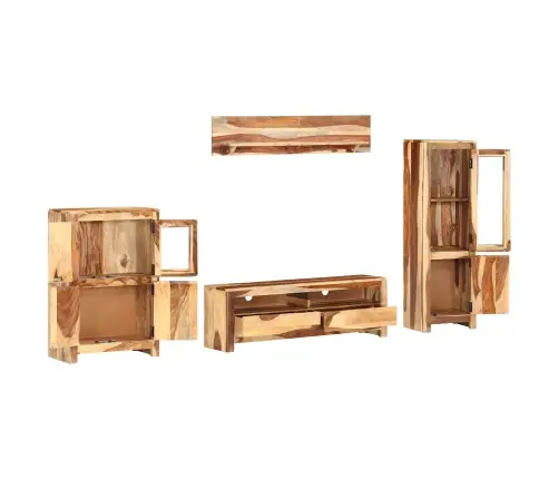 Tv Komplektas Su Stalčių Ruda 120 X 30 X 39 Cm Medis