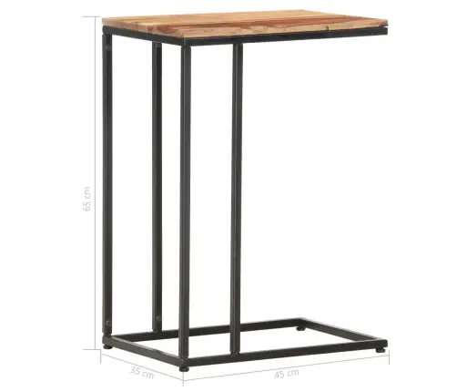 Šoninis Staliukas, 35X45X65cm Medienos Masyvas