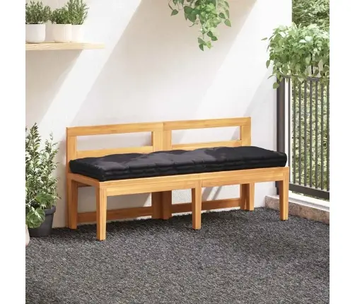 Palešu Dīvānu Spilvens, Melns, 120X40X7 Cm, Kokvilna Vidaxl