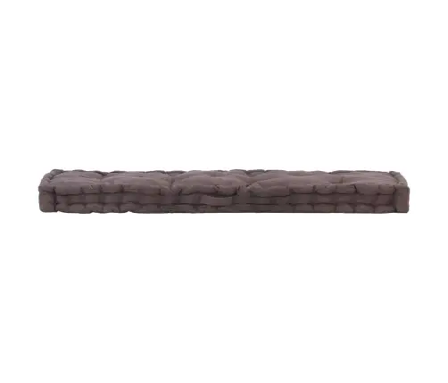 Palešu Dīvānu Spilvens, Pelēks, 120X40X7 Cm, Kokvilna Vidaxl