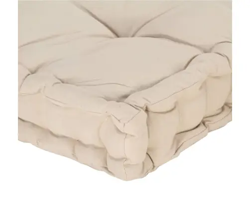 Palešu Dīvānu Spilvens, Bēšs, 120X80X10 Cm, Kokvilna Vidaxl