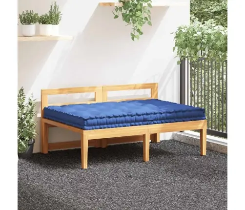 Paletės/Grindų Pagalvėlė, Šviesi Mėlyna, 120X80X10cm Medvilnė