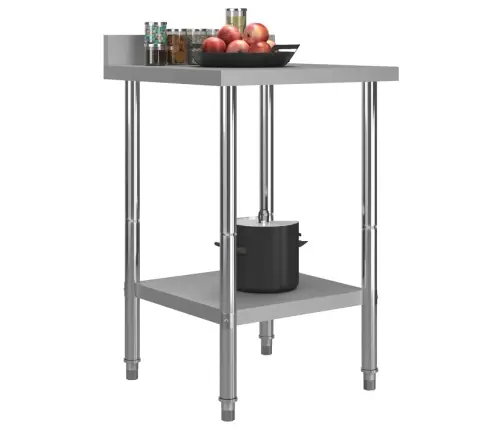 Virtuvės Darbastalis Su Sienele, 60X60X93cm Plienas