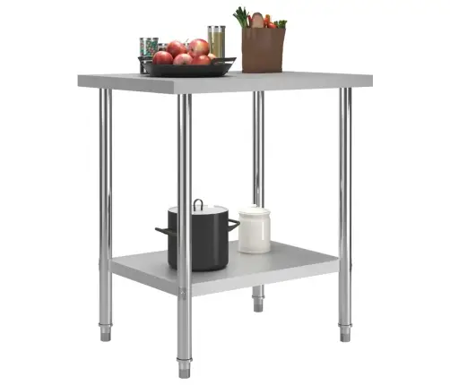 Virtuvės Darbastalis, 80X60X85cm Nerūdijantis Plienas
