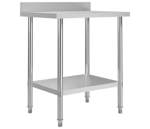 Köögi Töölaud Pritsmekaitsmega, 80X60X93 cm Roostevaba Teras