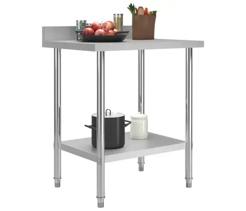 Köögi Töölaud Pritsmekaitsmega, 80X60X93 cm Roostevaba Teras