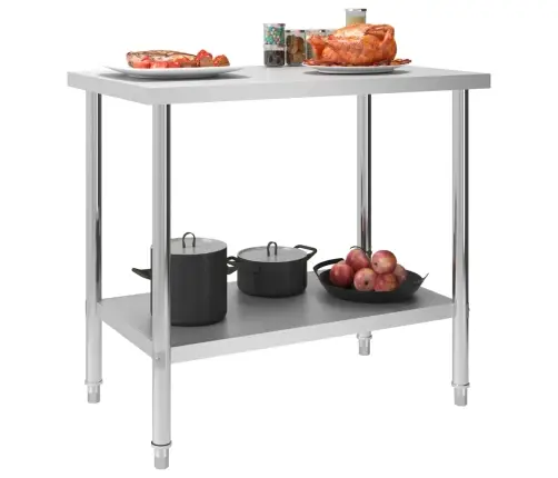 Virtuves Darba Galds, 100X60X85 Cm, Nerūsējošs Tērauds Vidaxl