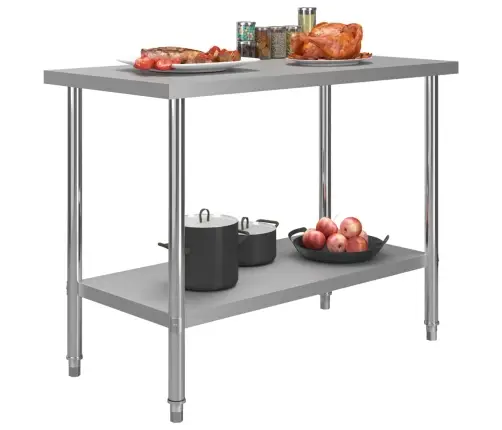 Virtuves Darba Galds, 120X60X85 Cm, Nerūsējošs Tērauds Vidaxl