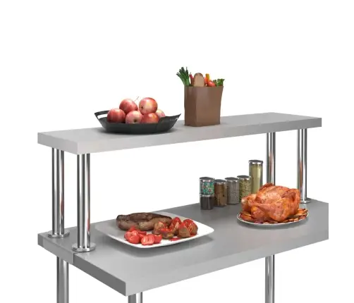 Töölaua Riiul, 120 X 30 X 35 cm Roostevaba Teras