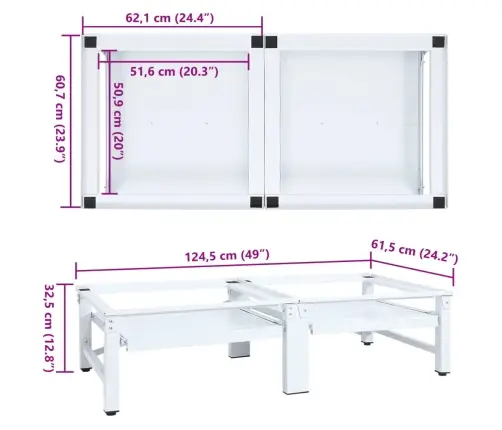 Veļasmašīnas Un Žāvētāja Statīvs Ar Izvelkamiem Plauktiem Vidaxl