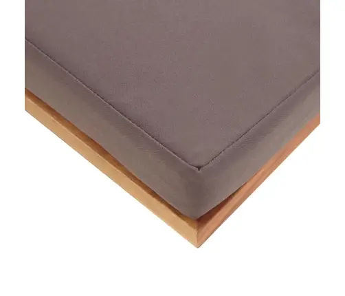 Kāju Balsts Ar Spilvenu, 66X66X36 Cm, Akācijas Koks, Pelēks Vidaxl