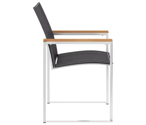 Aiatoolid, 2 Tk, Tekstileen Ja Roostevaba Teras, Hall Aiatoolid, 2 Tk, Tekstileen Ja Roostevaba Teras, Hall