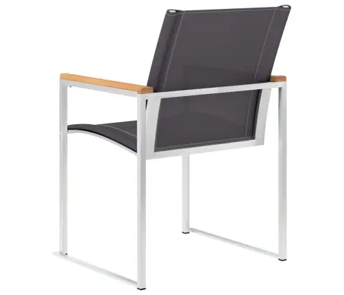 Aiatoolid, 2 Tk, Tekstileen Ja Roostevaba Teras, Hall Aiatoolid, 2 Tk, Tekstileen Ja Roostevaba Teras, Hall