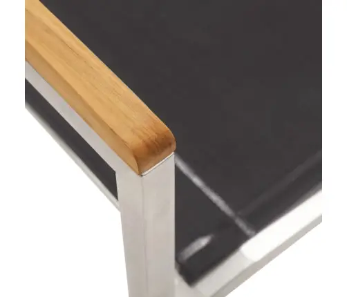 Aiatoolid, 2 Tk, Tekstileen Ja Roostevaba Teras, Hall Aiatoolid, 2 Tk, Tekstileen Ja Roostevaba Teras, Hall