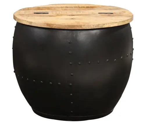 Kavos Staliukas, 53X43cm Mango Medienos Masyvas, Apskritas