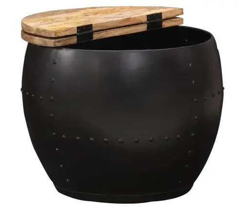 Kavos Staliukas, 53X43cm Mango Medienos Masyvas, Apskritas