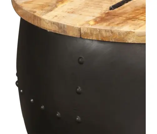 Kavos Staliukas, 53X43cm Mango Medienos Masyvas, Apskritas