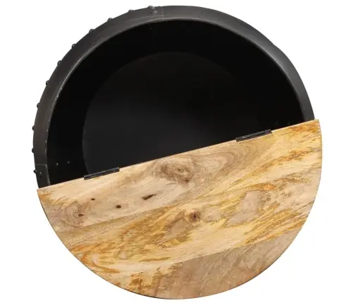 Kavos Staliukas, 53X43cm Mango Medienos Masyvas, Apskritas