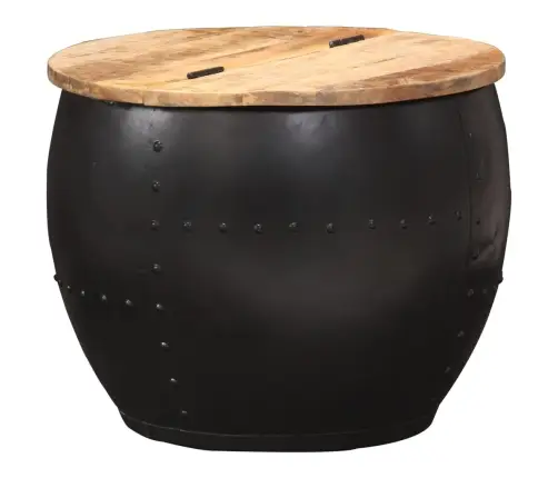 Kavos Staliukas, 53X43cm Mango Medienos Masyvas, Apskritas