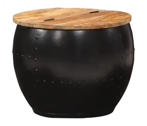 Kavos Staliukas, 53X43cm Mango Medienos Masyvas, Apskritas