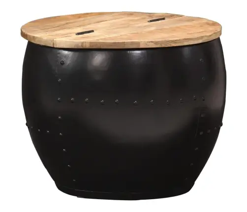 Kavos Staliukas, 53X43cm Mango Medienos Masyvas, Apskritas