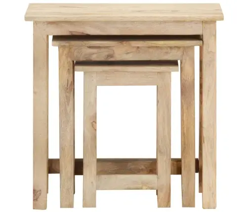 Galdiņi, 3 Gab., Sabīdāmi, Mango Masīvkoks Vidaxl