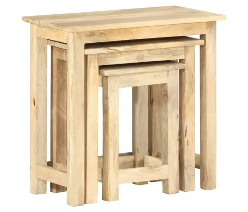 Galdiņi, 3 Gab., Sabīdāmi, Mango Masīvkoks Vidaxl