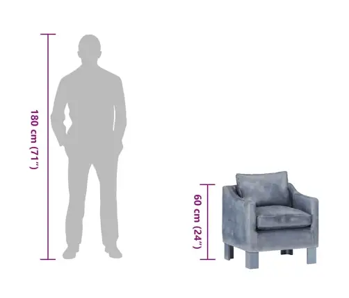 Krėslas, Pilkos Spalvos, Tikra Oda