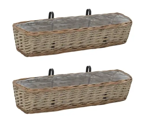 Taimekast Rõdule 2 Tk Vitstest Punutud, Pe-Voodriga, 80 Cm