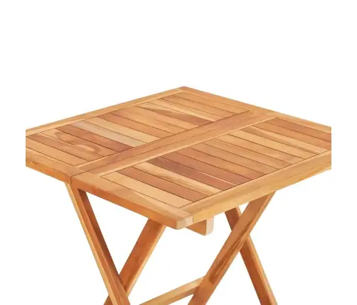 Saliekams Bistro Galds, 60X60X65 Cm, Masīvs Tīkkoks Vidaxl
