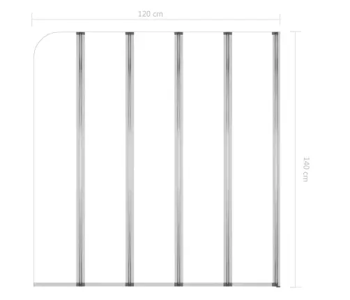 Vannas Siena, 120X140 Cm, Rūdīts Stikls, Caurspīdīgs Vidaxl