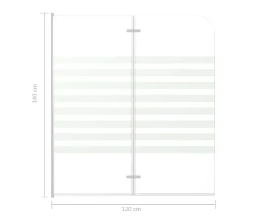 Vonios Pertvara, Skaidri, 120X140cm Grūdintas Stiklas