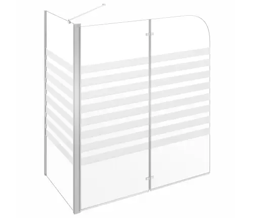 Vanniümbris, 120 X 68 X 130 Cm Karastatud Klaasist, Triipudega