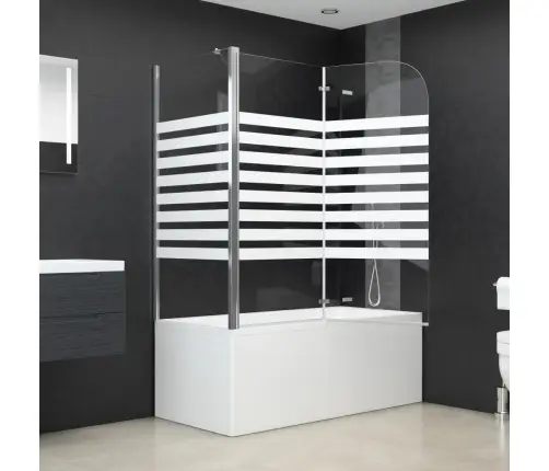 Vanniümbris, 120 X 68 X 130 Cm Karastatud Klaasist, Triipudega