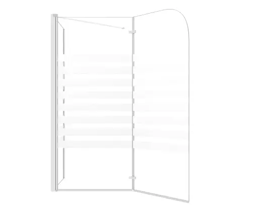 Vanniümbris, 120 X 68 X 130 Cm Karastatud Klaasist, Triipudega