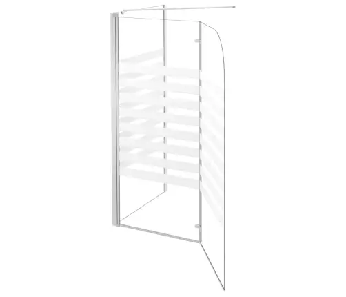 Vanniümbris, 120 X 68 X 130 Cm Karastatud Klaasist, Triipudega