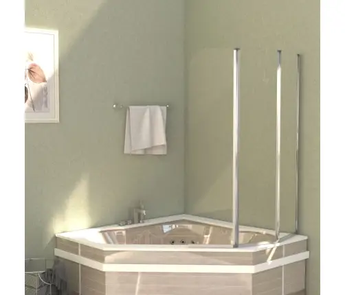 Vanniümbrised, 2 Tk, 104 X 130 Cm Karastatud Klaasist, Läbipaistev