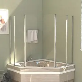 Vanniümbrised, 2 Tk, 104 X 130 Cm Karastatud Klaasist, Läbipaistev