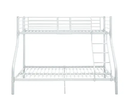 Dviaukštės Lovos Rėmas, Baltas, 140X200Cm/90X200cm Metalas