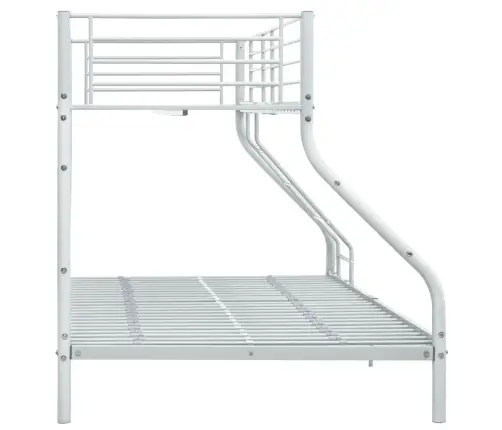 Dviaukštės Lovos Rėmas, Baltas, 140X200Cm/90X200cm Metalas