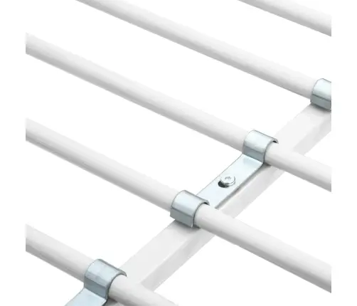 Divstāvu Gulta Ar Galda Rāmi, Balts Metāls, 90X200 Cm Vidaxl