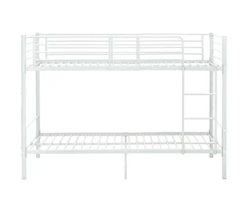 Dviaukštė Lova, Baltos Spalvos, 90X200cm Metalas