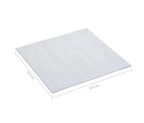 Grīdas Flīzes, Pašlīmējošas, 5,11 M², Pvc, Baltas Vidaxl