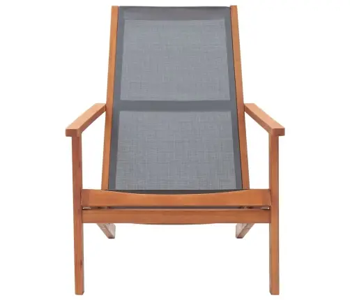 Dārza Atpūtas Krēsls, Pelēks, Eikalipta Masīvkoks Un Tekstilēns  Vidaxl